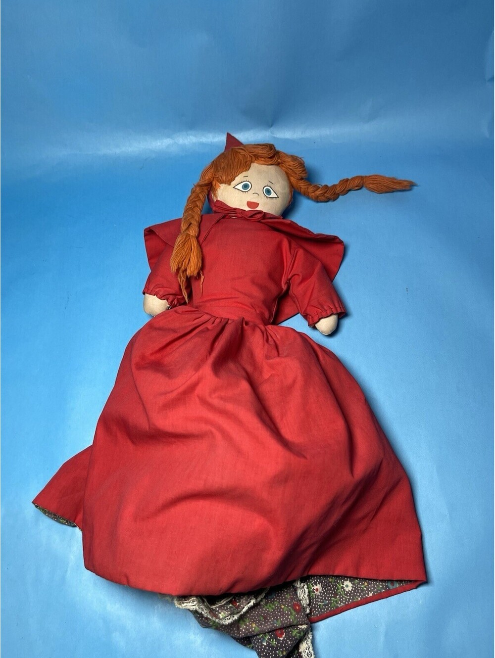Vintage Two Sided Little Red Riding Hood Grandma Wolf Flip Reverse Story Doll